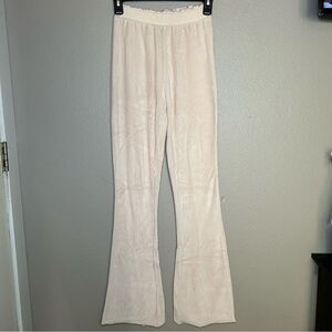 Urban Outfitters Out From Under light pink velvet velour flare pants size XS